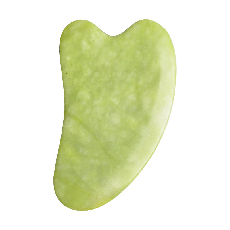 

Herramienta facial Jade Gua Sha, rasguño facial de masaje tipo cuerno, masajeador facial, verde