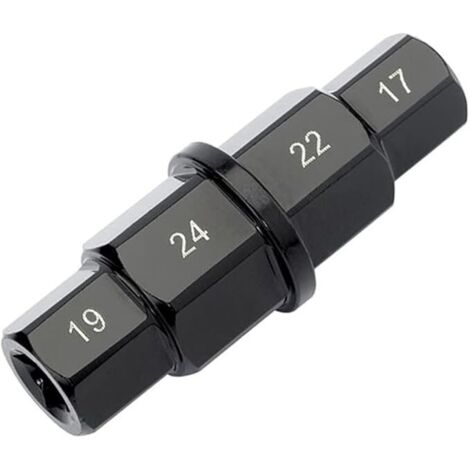 Herramienta hexagonal para motocicleta, herramienta de extracción de eje hexagonal de 17, 19, 22 y 24 mm para motocicleta, adaptador de buje de rueda delantera hexagonal para reparación de eje de neum