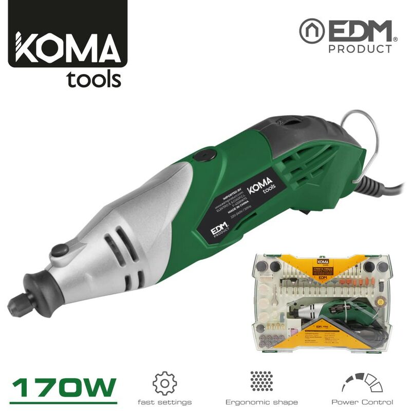 

Rotativa 170W Con Accesorios Koma Tools - Edm