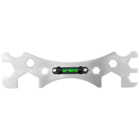 Herramienta multifuncional, llave de nivel, extractor de llaves hexagonales, para reparar tuberías de agua de grifos de baño (llave de nivel para baño de 8-32 mm (nivel incluido)).