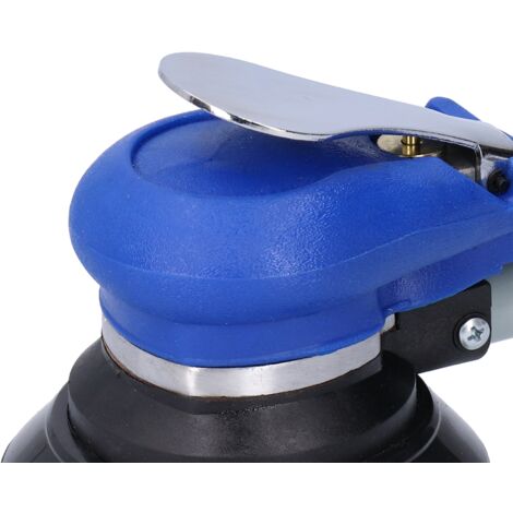 [Herramienta neumática] + amoladora + [control de velocidad, empuñadura de goma] – Amolado/pulido, 127 mm (5 pulg.), 9000 rpm, aleación de zinc + goma, conexión de 6,35 mm (1/4 pulg.), 6,2 bar (90 PSI