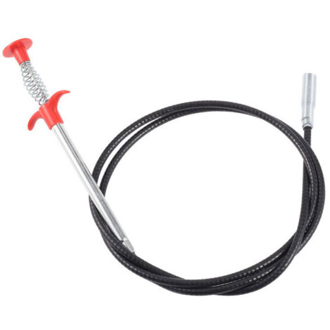 Herramienta para eliminar obstrucciones de cabello, garra para desatascar desagües  Removedor de cabello para desagües de bañera de 4 garras - Agarrador de alambre para desagües de ducha