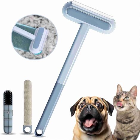 Herramienta para quitar el pelo de alfombras, cepillo para limpiar el pelo de mascotas, herramienta reutilizable para quitar el pelo de mascotas, mantén limpio tu sofá, blanco.