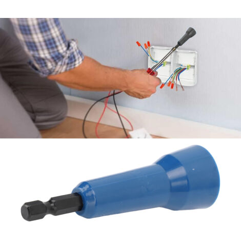 Herramienta para torcer cables con mandril de 1/4 de pulgada, azul, para conectores de cables – acero ABS y CRV