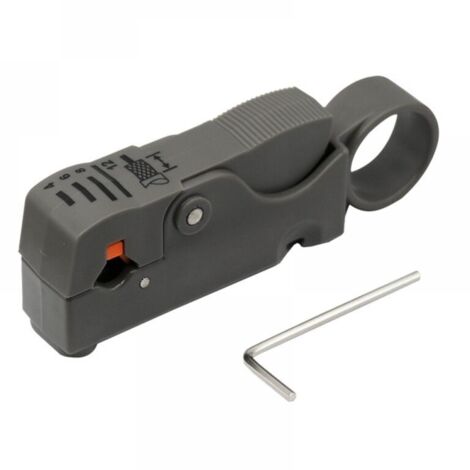Herramienta rotativa para pelar cables coaxiales (1 unidad) para RG6, RG59/62 y RG58