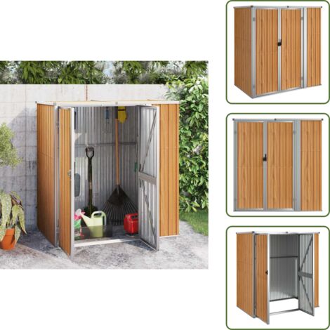 Herramientas de jardín - vidaXL Cobertizo herramientas jardín acero galvanizado 161x89x161 cm - Caseta galvanizada