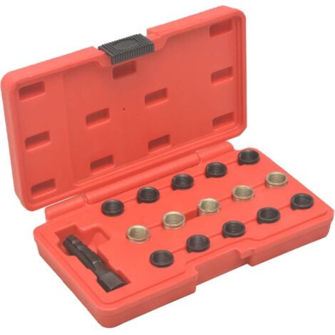 Herramientas de reparación de roscas bujía 16 piezas M14x1,25 vidaXL