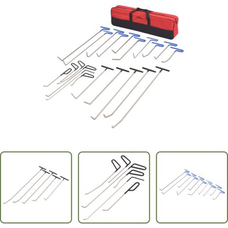 Herramientas para reparación -  Set reparación de abolladuras sin pintura acero inox 21 piezas