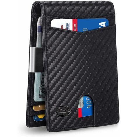 Herrenbrieftasche Schlanke Geldbörse mit großer Kapazität und Schlitzblockierung Herrenbrieftasche Einfache Vordertasche