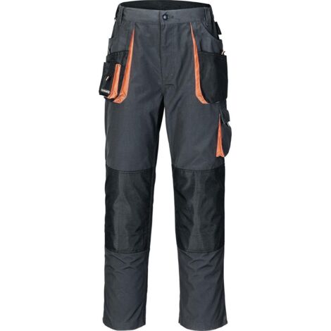 Herrenhose Gr.46 dunkelgrau/schwarz/orange