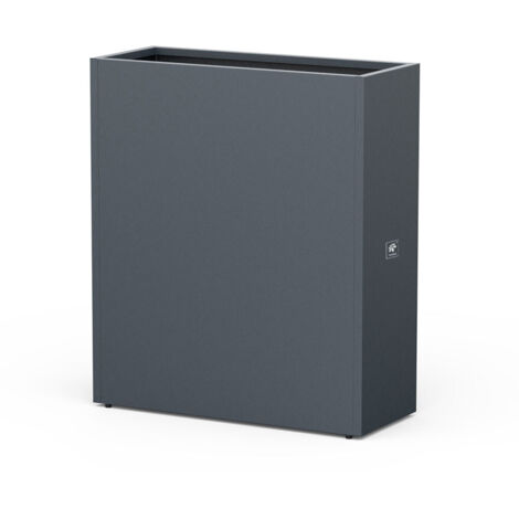 Herstera Garden acier bac à plantes surélevé Cube  Anthracite  100x40x115 cm