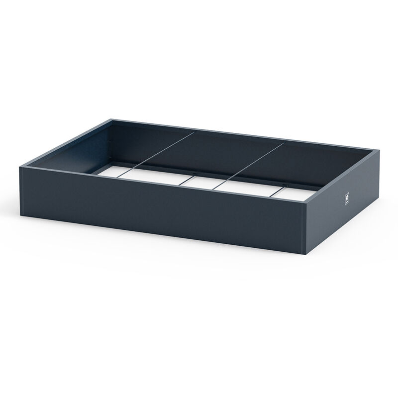 Herstera Garden Jardinière en métal Cube Anthracite 150x100x25