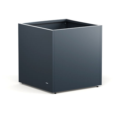 Herstera Garden Bac à plantes en acier Cube  Anthracite  70x70x70 cm