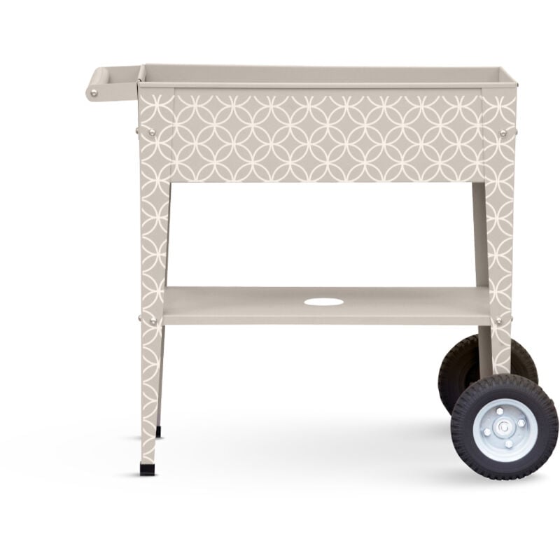 Garden Métal Lit surélevé Barcelona Taupe 85x50x80 cm - Herstera