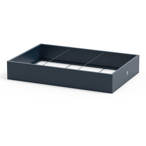 Herstera Garden Jardinière en métal Cube  Anthracite  150x100x25 cm