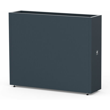 Herstera Garden Jardinière métallique Cube  Anthracite  100x25x80 cm