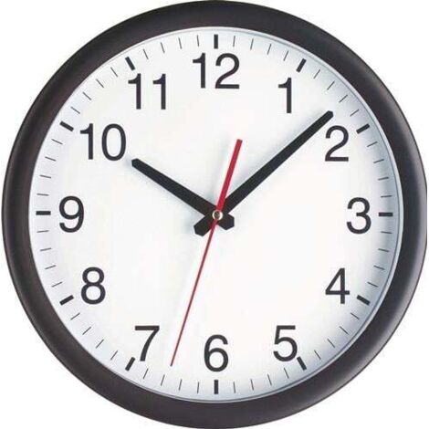 Herter TFA 98.1077 Horloge Murale Noire 30 cm