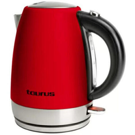 Hervidor 1,7l 2200w vintage rojo acero inoxidable - 958527000 - taurus -