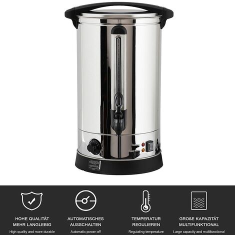 Hervidor Calentador Olla de cocción automática 2500W 22 L de acero inoxidable Hervidor de vino caliente Cocinar vino caliente Termostato