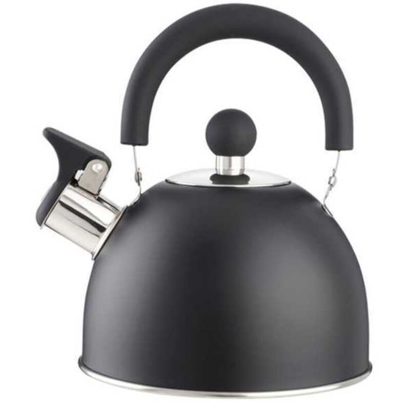 Hervidor de acero inoxidable Fischio negro satinado L.1,5 Eva