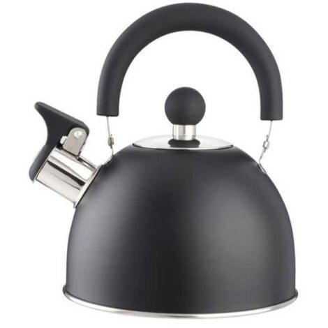 Hervidor de acero inoxidable Fischio negro satinado L.1,5 Eva