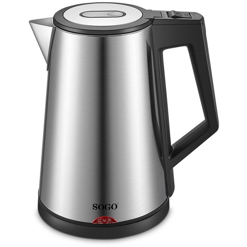 

Hervidor de agua de acero inoxidable, Cool touch - 1,7L, Negro