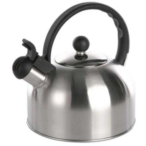 Hervidor de agua de acero inoxidable satinado de 2,5 l para uso diario, diseño Altom