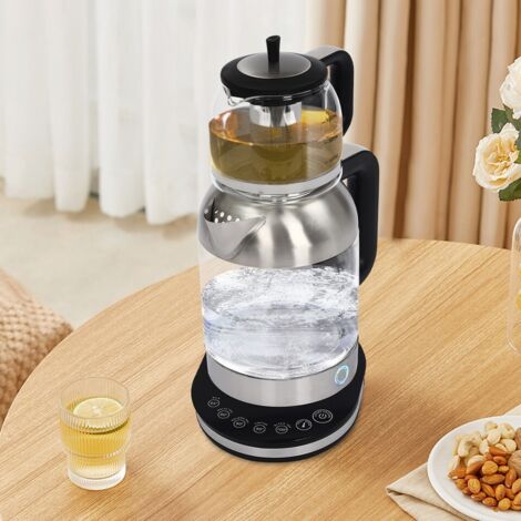 Hervidor de agua doble Hervidor eléctrico Hervidor de té portátil 1800W