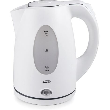 Hervidor de agua lacor electrico color blanco potencia 2000w capacidad 1,5 l