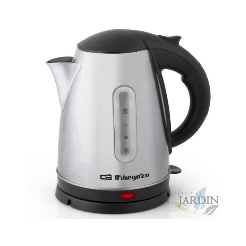 

Hervidor de agua Orbegozo 1,7 litros. Calienta líquidos. Cuerpo en INOX. Jarra extraíble. Potencia 2200W.