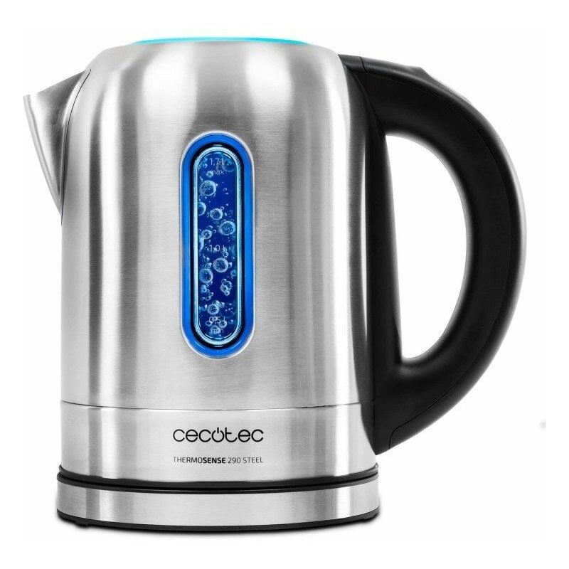 Hervidor de agua de 1,7 litros, cuerpo de acero inoxidable, ajuste electrónico de temperatura y función para manter caliente.