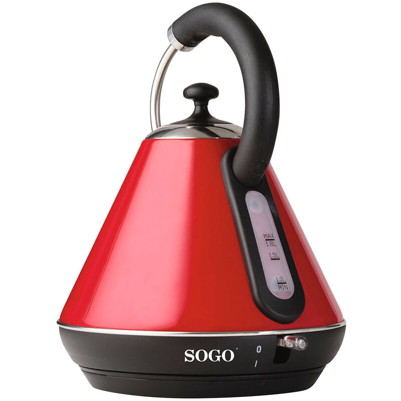 

Hervidor de Agua Vintage inalámbrico, 2200 W, 1.8 litros - Rojo