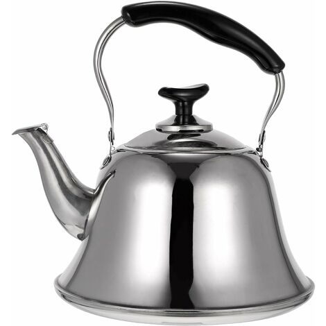 Hervidor de té de estufa de 2L Té de tanque de agua de calor de ebullición rápida de acero inoxidable Hervidor de agua con mango frío e infusor para cocina casera