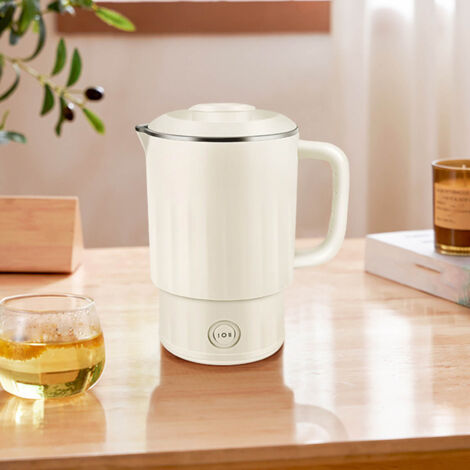 [Hervidor de viaje] Mini hervidor, capacidad de 600 ml, potencia de 600 W, portátil, calentamiento rápido, termostato inteligente, acero inoxidable 304, enchufe estadounidense de 110 V