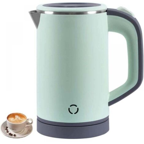 Hervidor de viaje pequeño KZQ de 800 ml, hervidor de viaje portátil de 5 minutos, mini hervidor de camping, silencioso, de acero inoxidable.