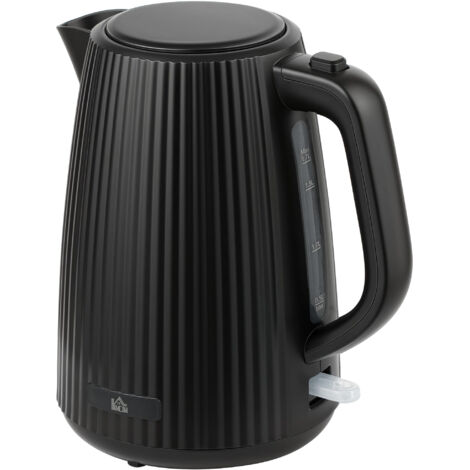 Hervidor Eléctrico 1,7L 2200W con Filtro Antical Desmontable Apagado Automático Base Giratoria 360° Negro