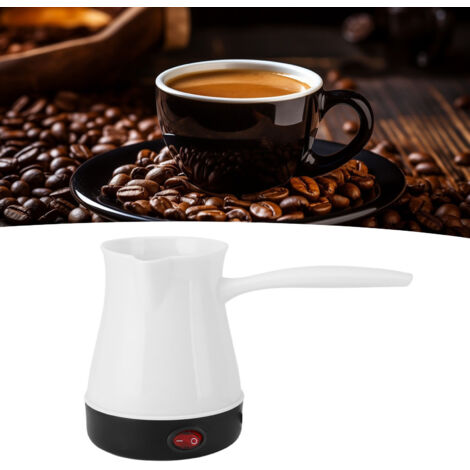 Hervidor eléctrico (300 ml) para café turco, calentamiento rápido y uniforme, acero inoxidable, homologado CE, 220 V – Crema turquesa para vino y té