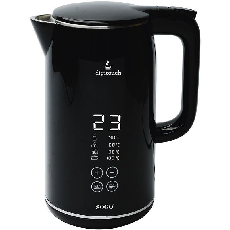 

Hervidor Eléctrico Inox De 1.7L Con Pantalla Digital Y Controles Táctiles