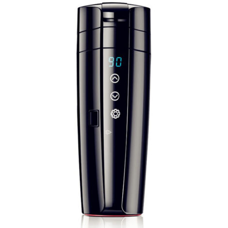 Hervidor eléctrico portátil para coche, hervidor de viaje de acero inoxidable de 400 ml, rango de temperatura ajustable de 20 a 95 °C, hervidor a presión de 12 V/24 V, a prueba de fugas, protección co
