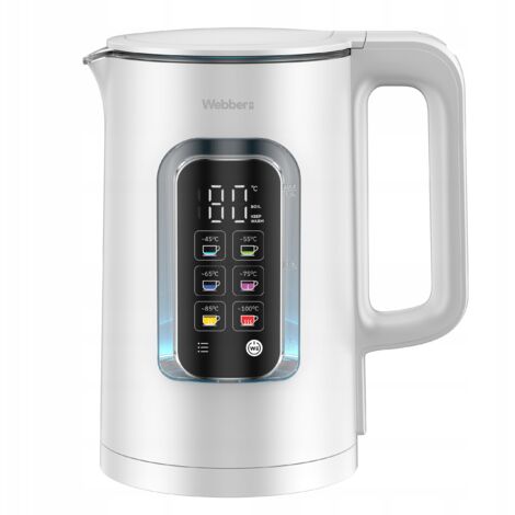 Hervidor eléctrico Webber ELIYA WK110 de 1,5 l con función de calentamiento y control de temperatura LED