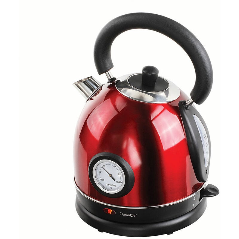 Livoo - Hervidor inalámbrico 1.8l 1800w rojo - dod157 - domoclip -