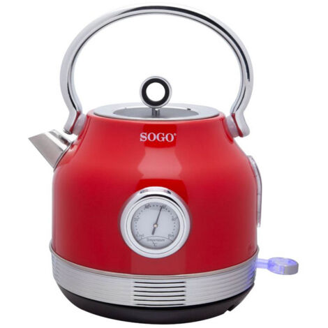 HERVIDOR RETRO SOGO KET-SS-7760 2200W 1,8L ROJO