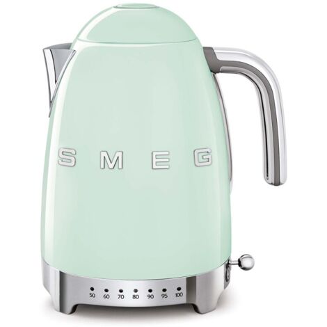 HERVIDOR SMEG KLF04PGEU VERDE PASTEL, CAPACIDAD 1,7L. 7 TAZAS, 2400W. AJUSTE TEMP. HASTA 100