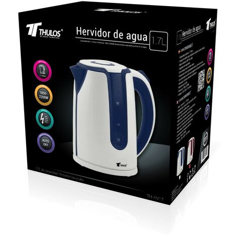 Hervidora de agua thulos th - hv17 azul 1850w - 2200w 1.7l