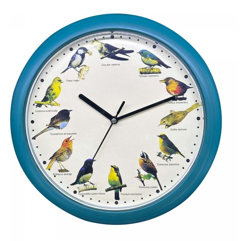 Horloge chant d'oiseau Bleu Herzberg HG03718