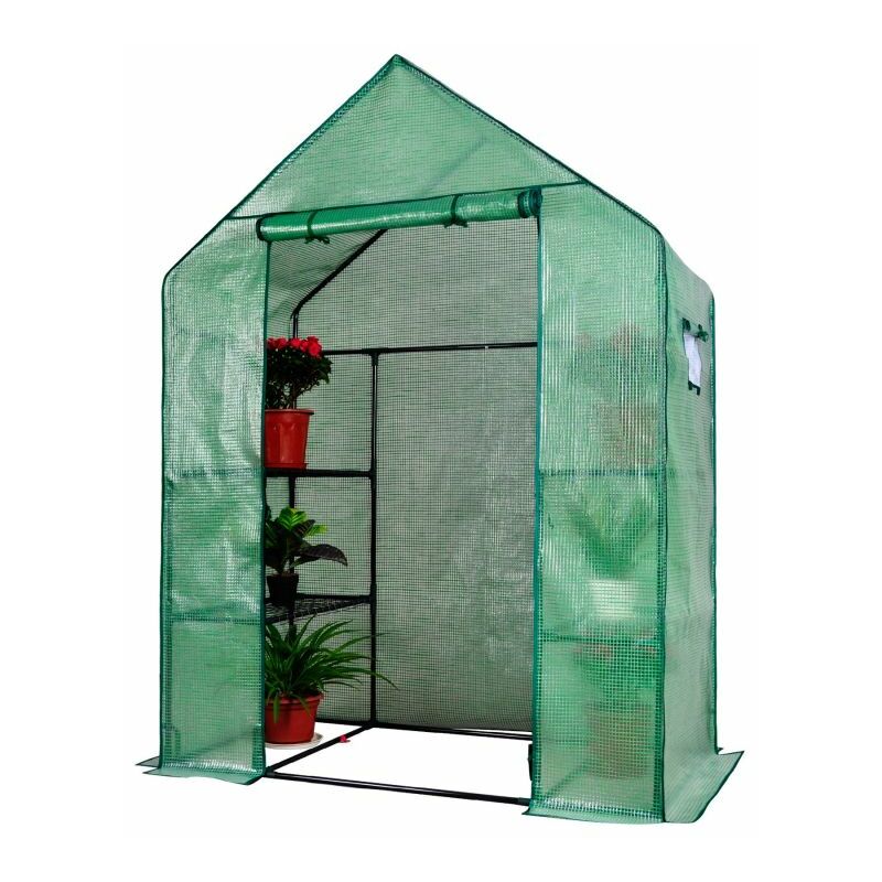 Serre de jardin avec fenetres Herzberg HG8002-VERT