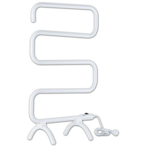 Herzberg HG-8071: Porte-serviettes chauffant électrique - Blanc