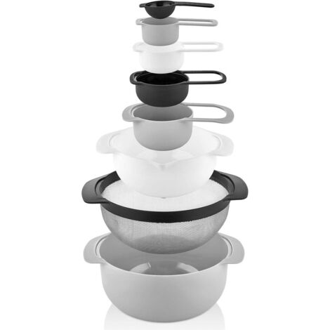 Herzberg Set di ciotole e misurini 8 in 1