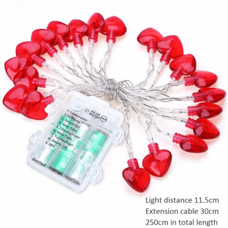 Herzförmige LED-Lichterkette zum Valentinstag – DIY-Dekoration