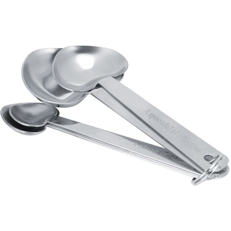 Herzförmige Messlöffel aus Edelstahl zum Backen und Kochen
